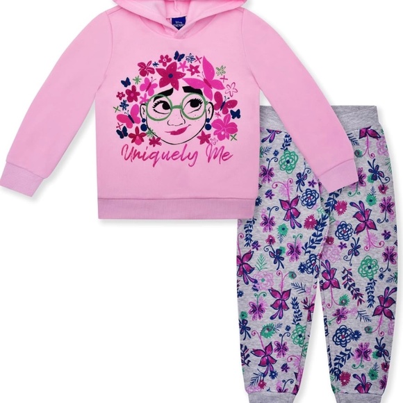 Disney Encanto Girls 2 Piece Hoodie and Jogger Pants Set for Toddlers - Picture 2 of 5